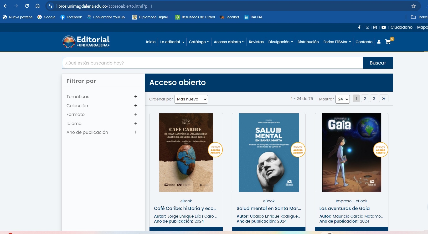 Editorial UNIMAGDALENA ofrece acceso libre y gratuito a su colección de libros online